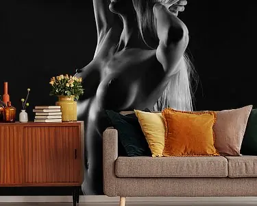 Artistiek naakt low-key in zwartwit Ekspresowa dostawa