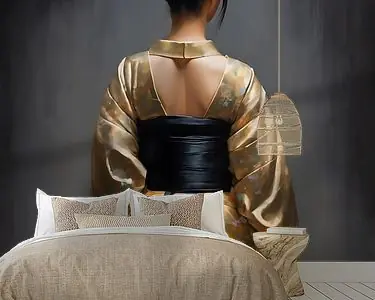 Nowość De gouden jurk van de Japanse Geisha