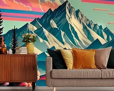 Najlepsza cena Uitzicht op de Alpen - Pop Art