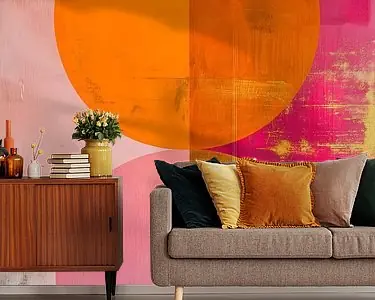 Cirkels in roze, magenta, oranje en goud - 1 Promocja