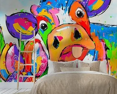 Oferta Koe met tulpen