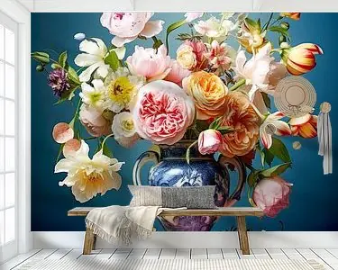 Zomers bloemen boeket in pastel kleuren Zamów teraz