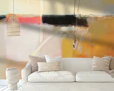 Tylko dziś Abstract schilderij in warme kleuren