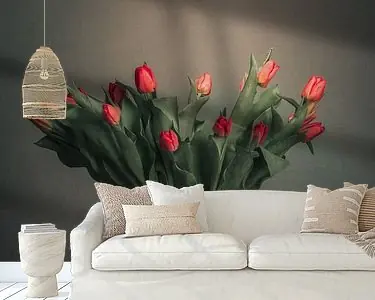 Szybka dostawa Rode tulpen in een Delfts Blauwe vaas (2)