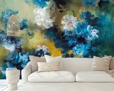 Niska cena Classical blues - bloemenschilderij met klassieke uitstraling