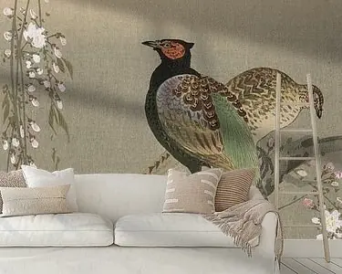 Koppel fazanten en kersenbloesem, Ohara Koson - ca. 1900 Zamów teraz