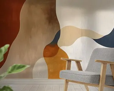 Bohemian, moderne en abstracte vormen in aardetinten Ostatnia szansa