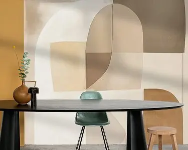 Abstract in bruin en beige Oryginalny