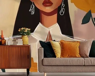 Promocja Kleurrijk modern en abstract portret