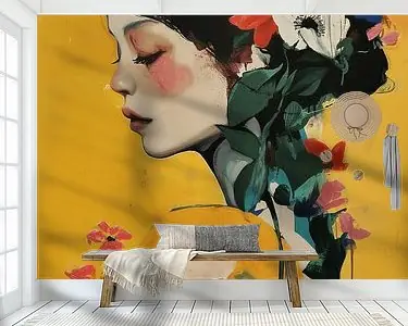 Botanisch portret in warme kleuren Wyprzedaż