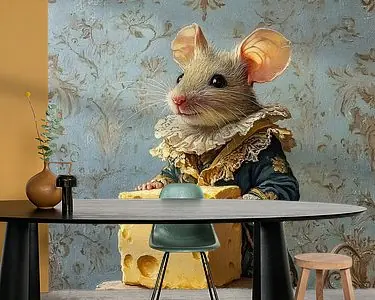 Nowość Muis portret met kaas