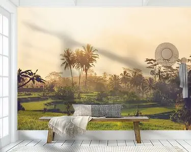 Nowość Uitzicht over de rijstvelden van Ubud op Bali Indonesie