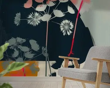 Wyprzedaż Kleurrijk botanisch abstract