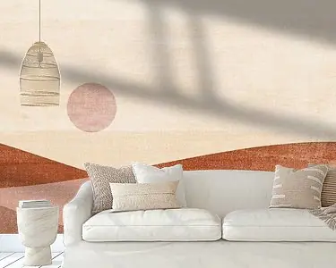 Tylko dziś Stoffig Roze , Terracotta en Zand Landschap I