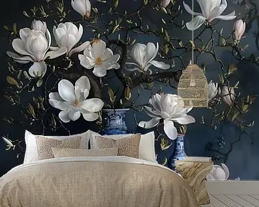 Magnolia in Delfts blauwe vazen Szybka dostawa