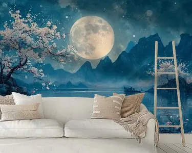 Landschap met bloesem in Japan Wysoka jakość