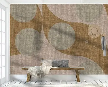 Zwrot pieniędzy Moderne abstracte retro geometrische vormen in aardetinten: beige, donkergeel, groen