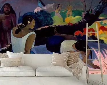 Liggende Tahitiaanse vrouwen (Arearea no varua ino), Paul Gauguin Autentyczny