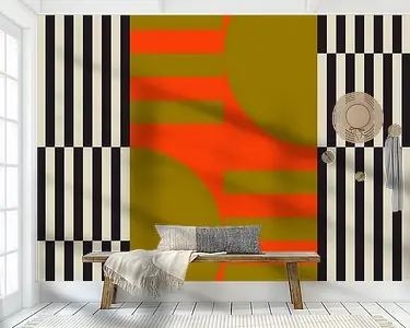 Najlepsza cena Funky retro geometrische 2. Moderne abstracte kunst in heldere kleuren.