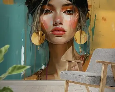 Kleurrijk portret in moderne popart stijl Szybka dostawa