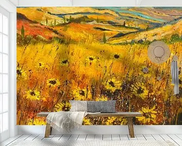 Premium Zonnebloemen in Toscane