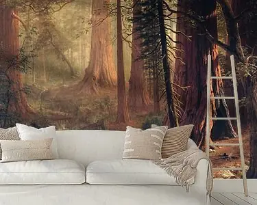 Oferta Albert Bierstadt. Gigantische Redwood bomen in Californië