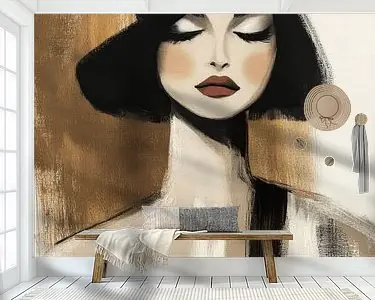 Szybka dostawa Modern portret in aardetinten