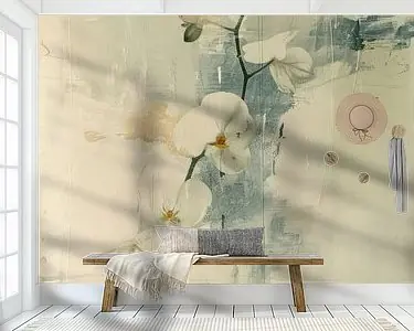 Orchidee in Japandi stijl, modern en abstract Promocja