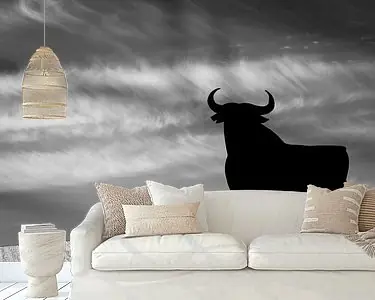 Stier van Osborne in Zwart-Wit Wysoka jakość