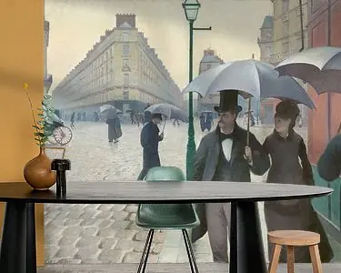 Rue de Paris, temps de pluie van Gustave Caillebotte Wyprzedaż