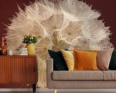 Oferta limitowana Bordeauxrood vierkantje... met een morgenster (Tragopogon)