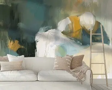 Nowość Modern abstract in Japandi en wabi-sabi stijl