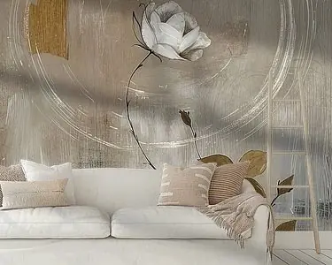 Witte roos in Japandi stijl Premium