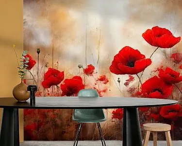 Szybka dostawa Klaprozen in Zomerlicht \\u2013 Romantisch Bloemenschilderij