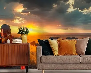 Sunset over the African Plains Szybka dostawa