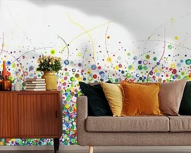 Autentyczny Fiesta - bruisend abstract panoramisch schilderij