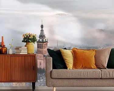 Een deken van mist over Nijmegen Rabat