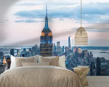 Empire State Building & Manhattan in de Avond Popularny