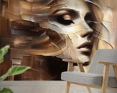 Vrouwengezicht bruin goud Tylko dziś