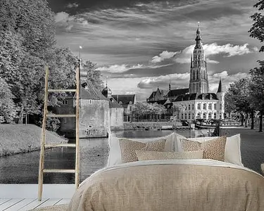 Breda Spanjaardsgat vanaf Prinsenkade Zwart Wit Niska cena