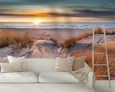 Strand Texel paal 17 zonsondegang wandelen met hond Niska cena