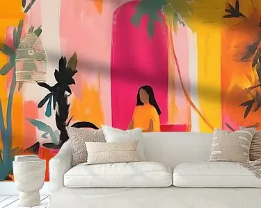 Kleurrijke straatje in India Popularny