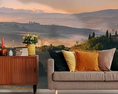 Tylko dziś Zonsopkomst bij Podere Belvedere, Toscane, Italië