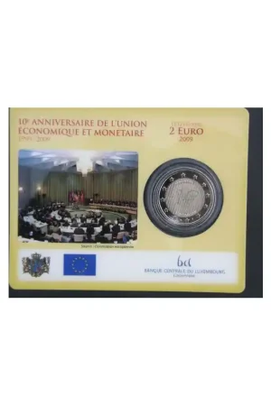 2 Euro Luxemburg 2009 Emu Bu in Coincard Popularny