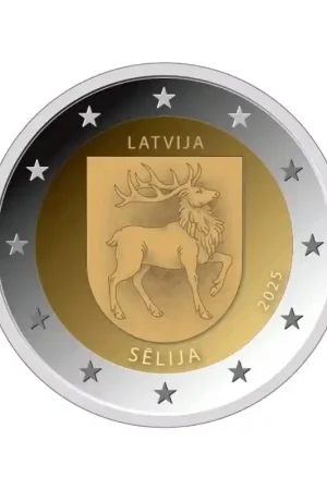 2 euro Letland 2025 'Wapen van Selija' Unc Ekspresowa dostawa