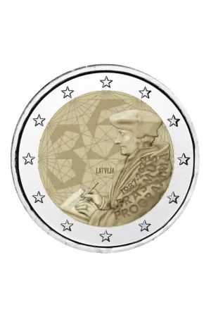 Wyprzedaż 2 euro Letland 2022 'Erasmus-Programma' Unc