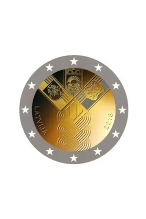 Popularny 2 Euro Letland 2018 Baltische Staten Unc