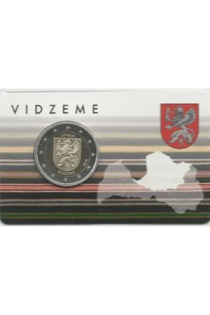 2 Euro Letland 2016 Vidzeme Bu in coincard Oryginalny
