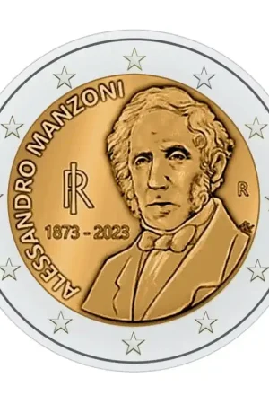 Oferta limitowana 2 Euro Italië 2023 Manzoni Unc