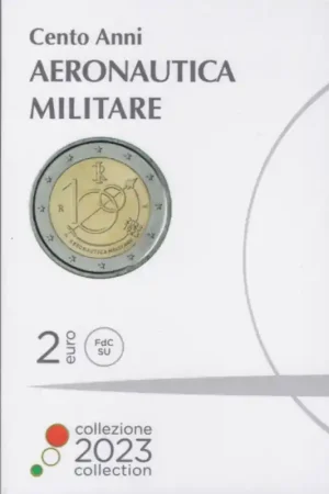 Niska cena 2 Euro Italië 2023 '100 jaar Luchtmacht' Fdc in Coincard